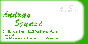 andras szucsi business card